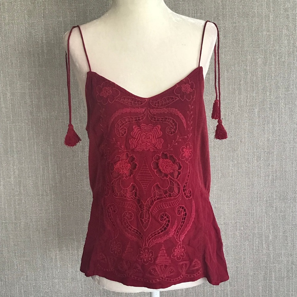 LUCKY BRAND Embroidered Spaghetti Strap Cami Top - Picture 3 of 6